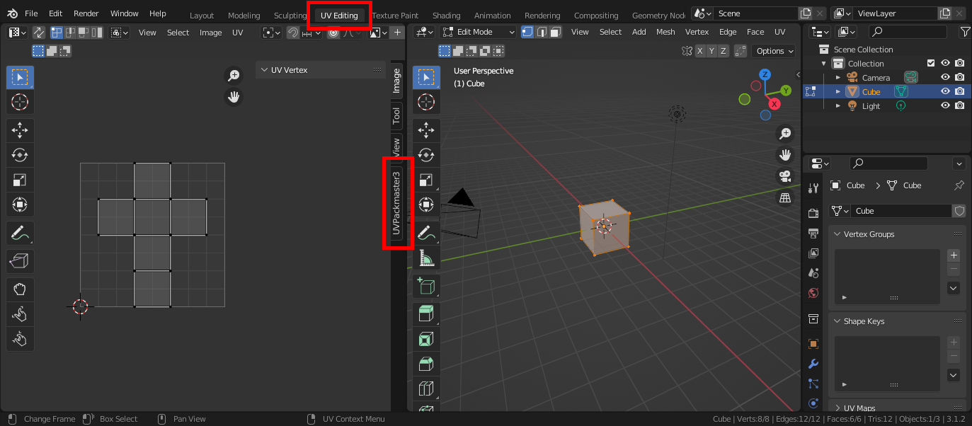 UVPackmaster UI location in Blender