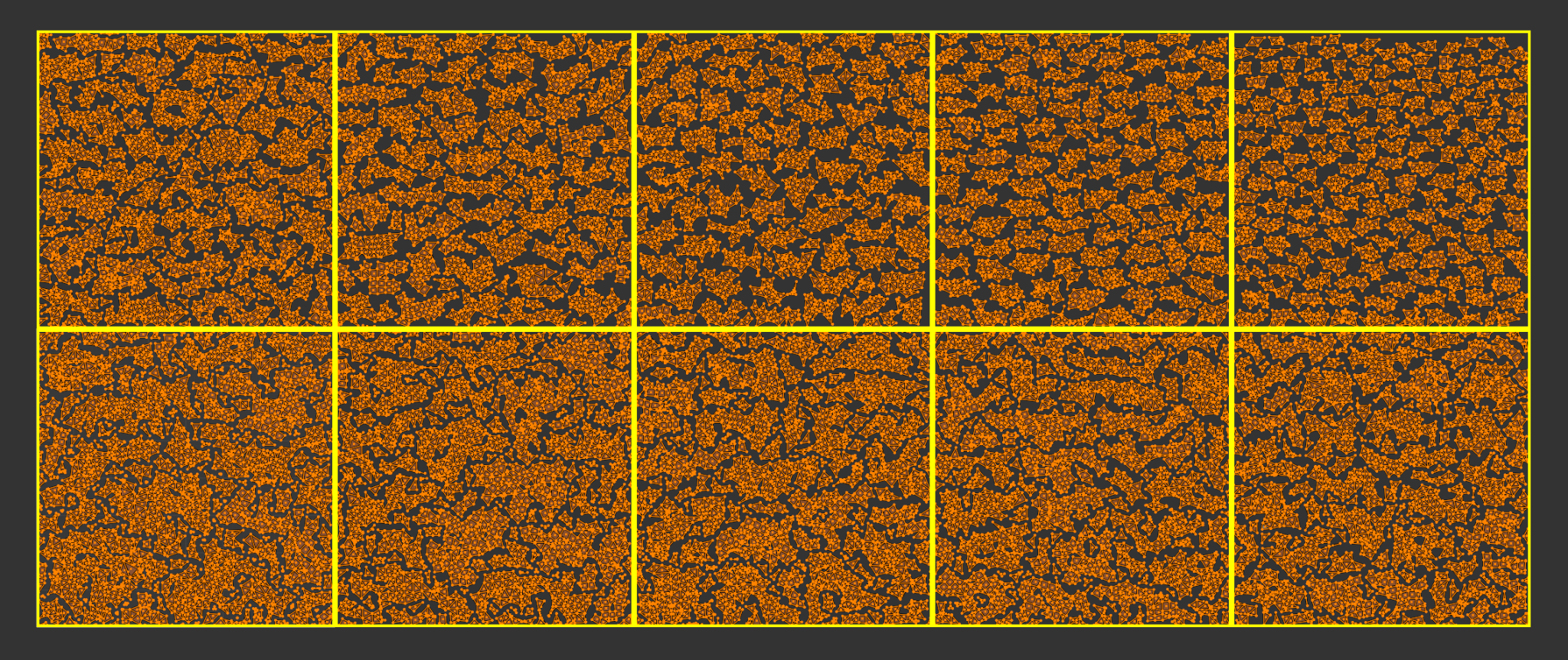 5x2 tile grid.