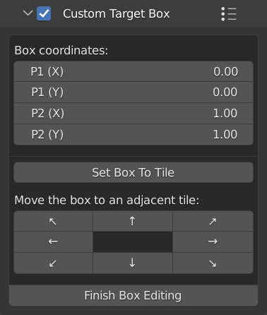 Custom Target Box subpanel.